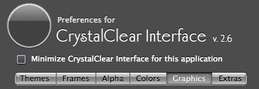 CCI Preferences Panel's Five Tab Sections